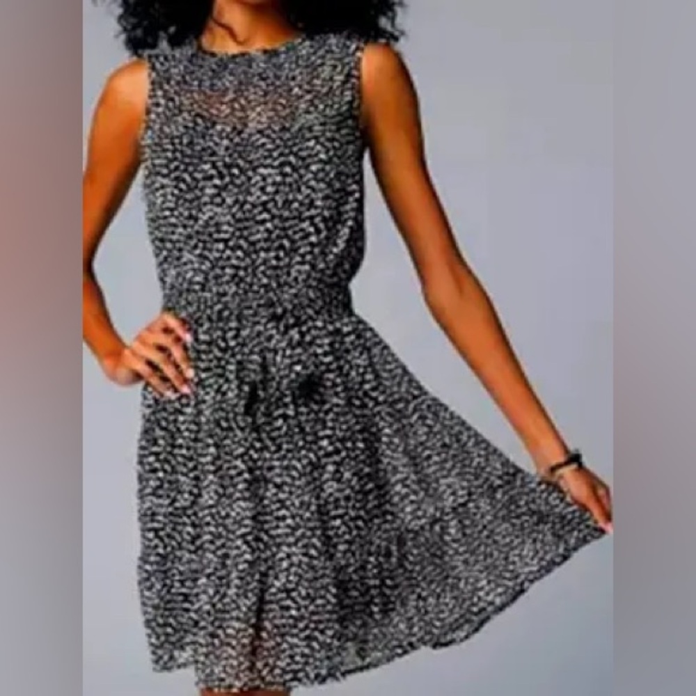 Simply Vera Vera Wang Black and White Sleeveless Mini Sundress